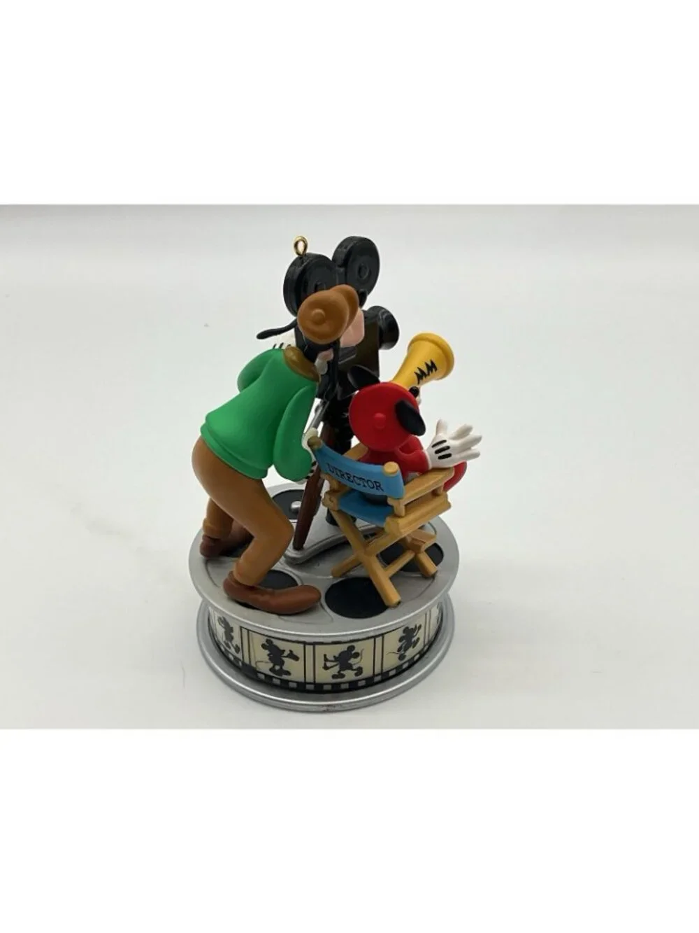 Hallmark Disney Mickey Mouse and Goofy Lights Camera Action Magic Ornament 2014